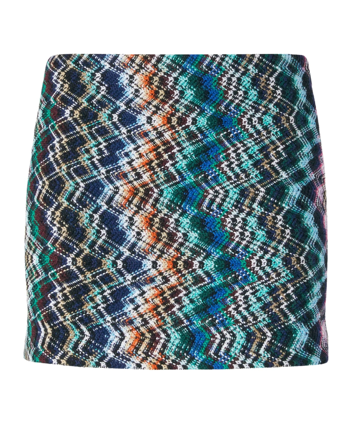 Missoni Zigzag Wool-cotton Mini Skirt In Multicolor