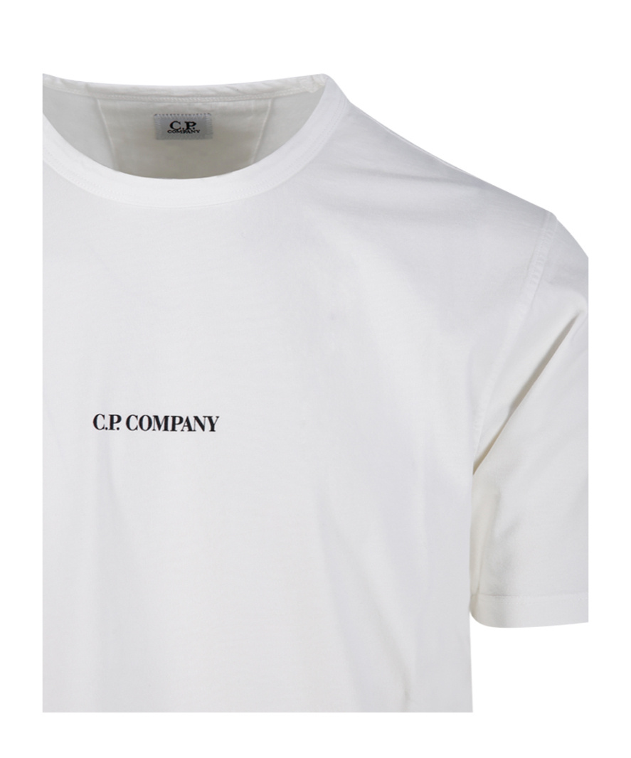C.p. Company Logo T-shirt Short Sleeves In White