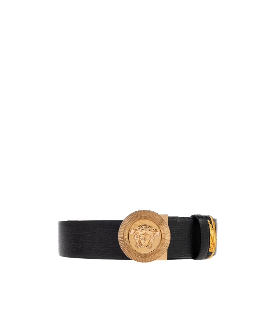 Versace Logo Belt In Black