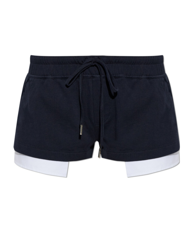 Dsquared2 Layered Drawstring Shorts In Blue