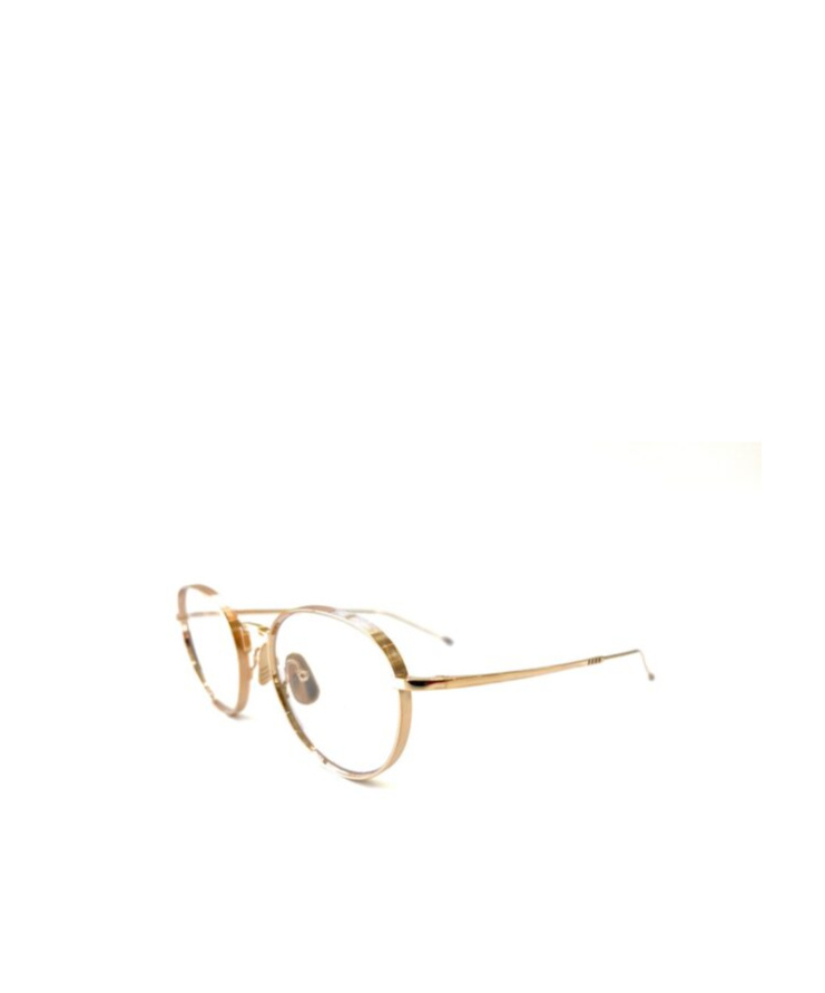 Shop Thom Browne Round-frame Titanium Glasses In Nude
