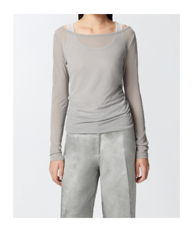 Shop Pinko Layered T-shirt In Gray