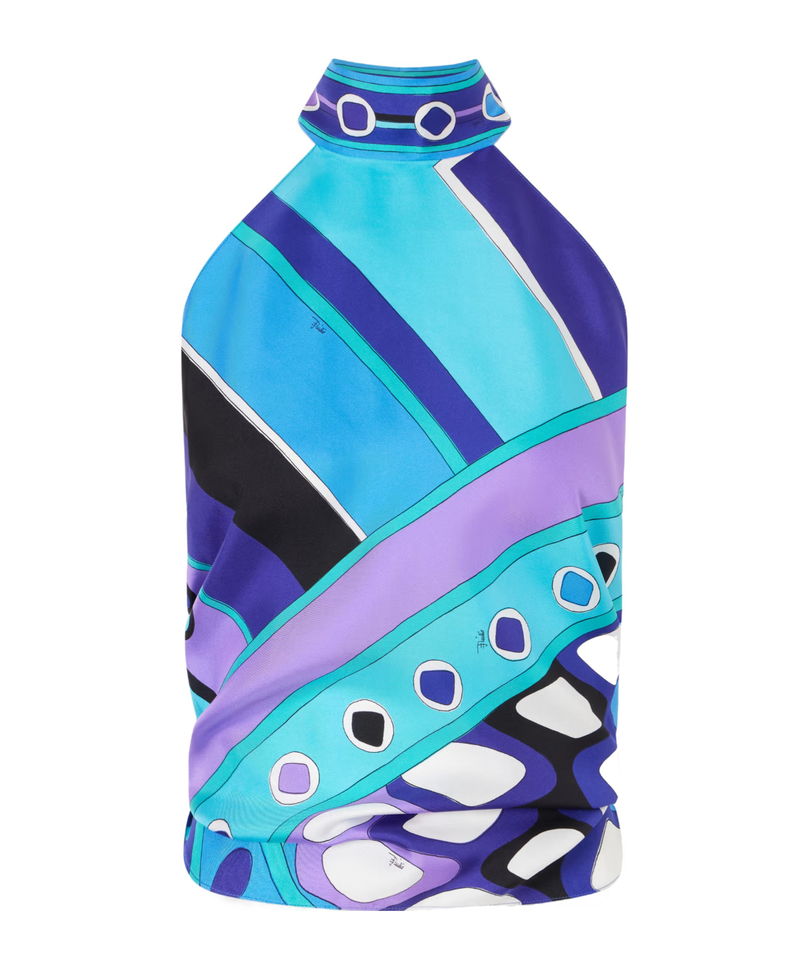 Pucci Bluepurple Geometric Vest In Multi