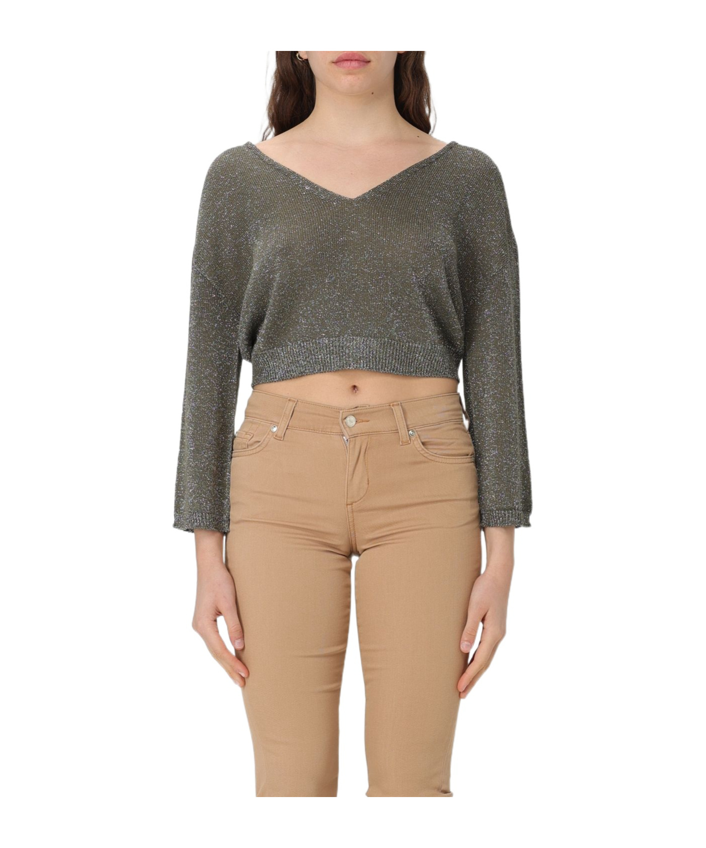 Liu •jo T-shirt Liu Jo Woman Color Green In Gray