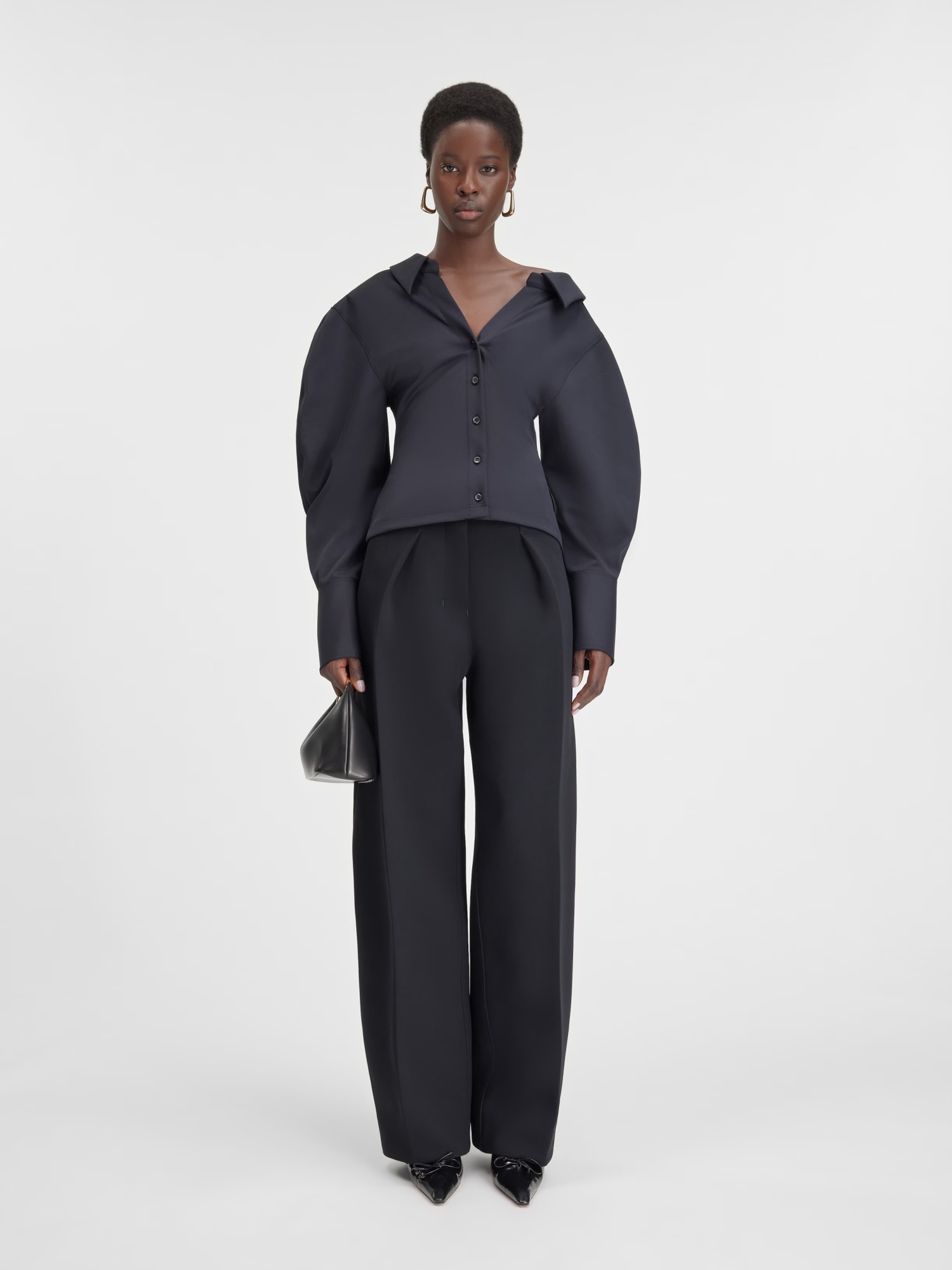 Jacquemus La Chemise Angulo Blouse In Black