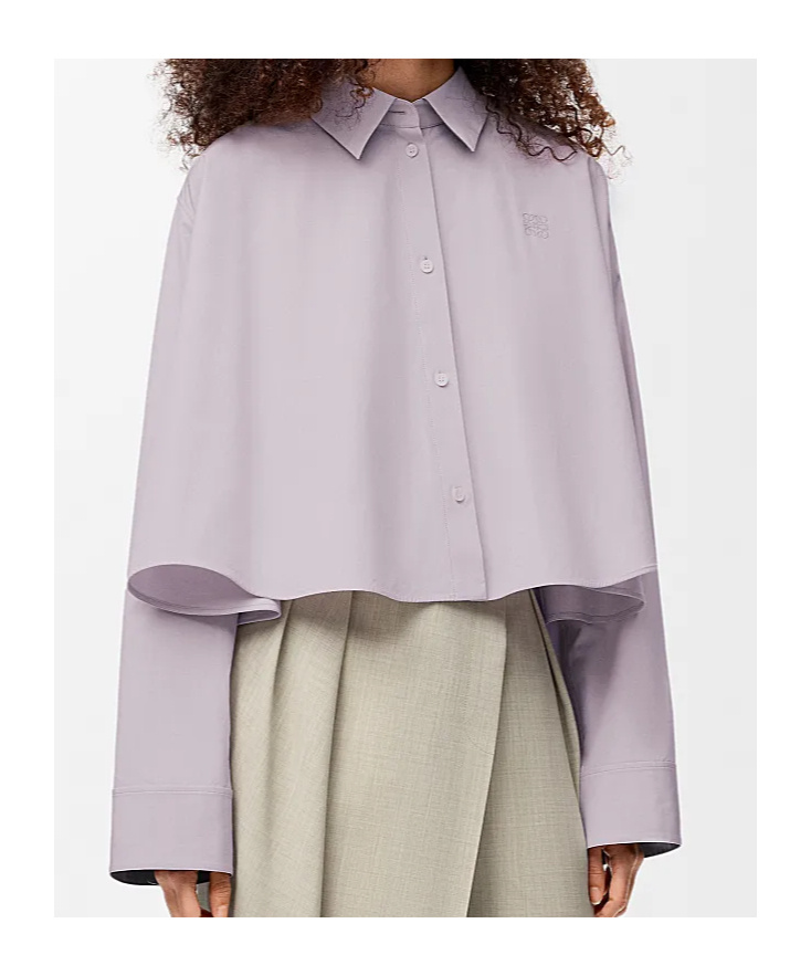 Loewe Anagram Trapeze Cropped Shirt