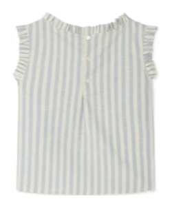 Bonpoint Lou Striped Blouse With Ruffles