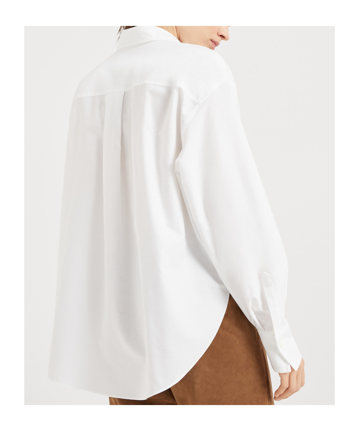 Brunello Cucinelli Logo-embroidered Shirt In White