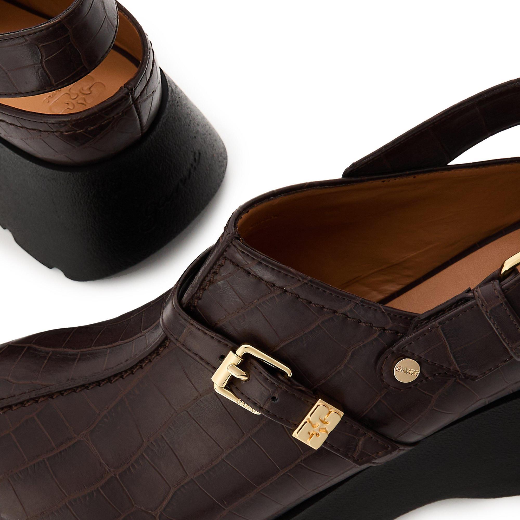 Ganni Sabot Platform Boots In Black
