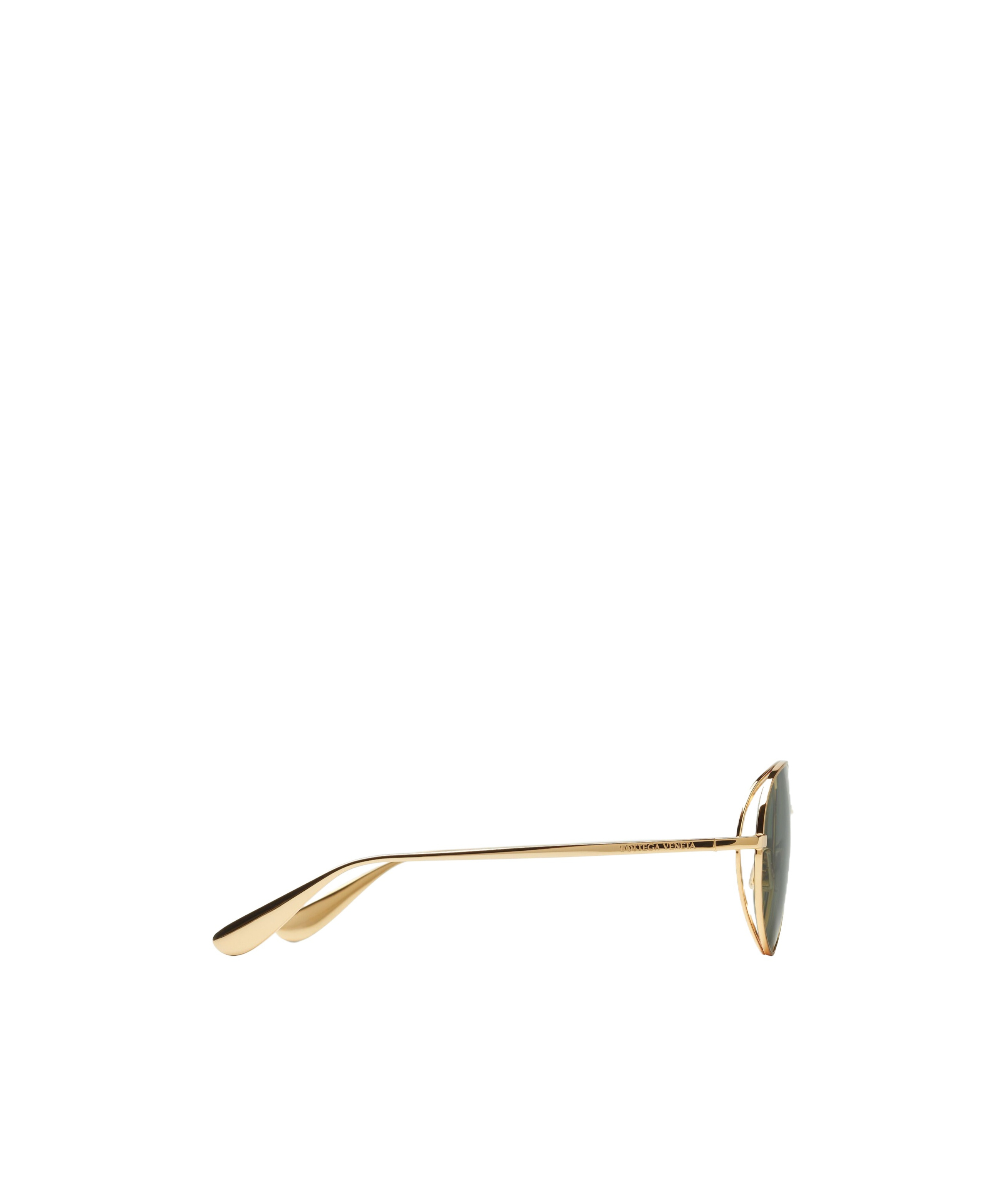 Bottega Veneta Classic Aviator Sunglasses In Gray