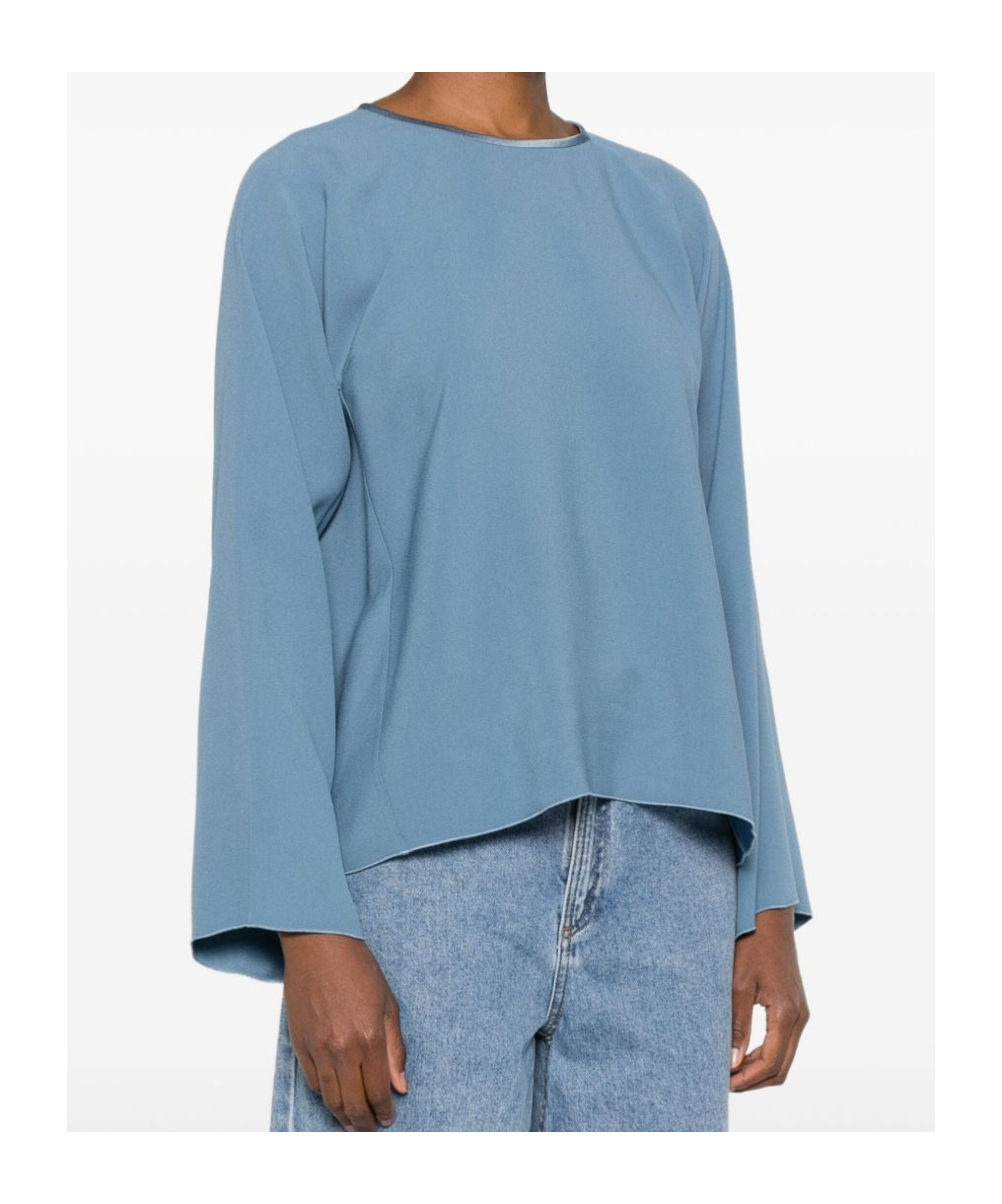 Forte Forte Satin Blouse In Blue