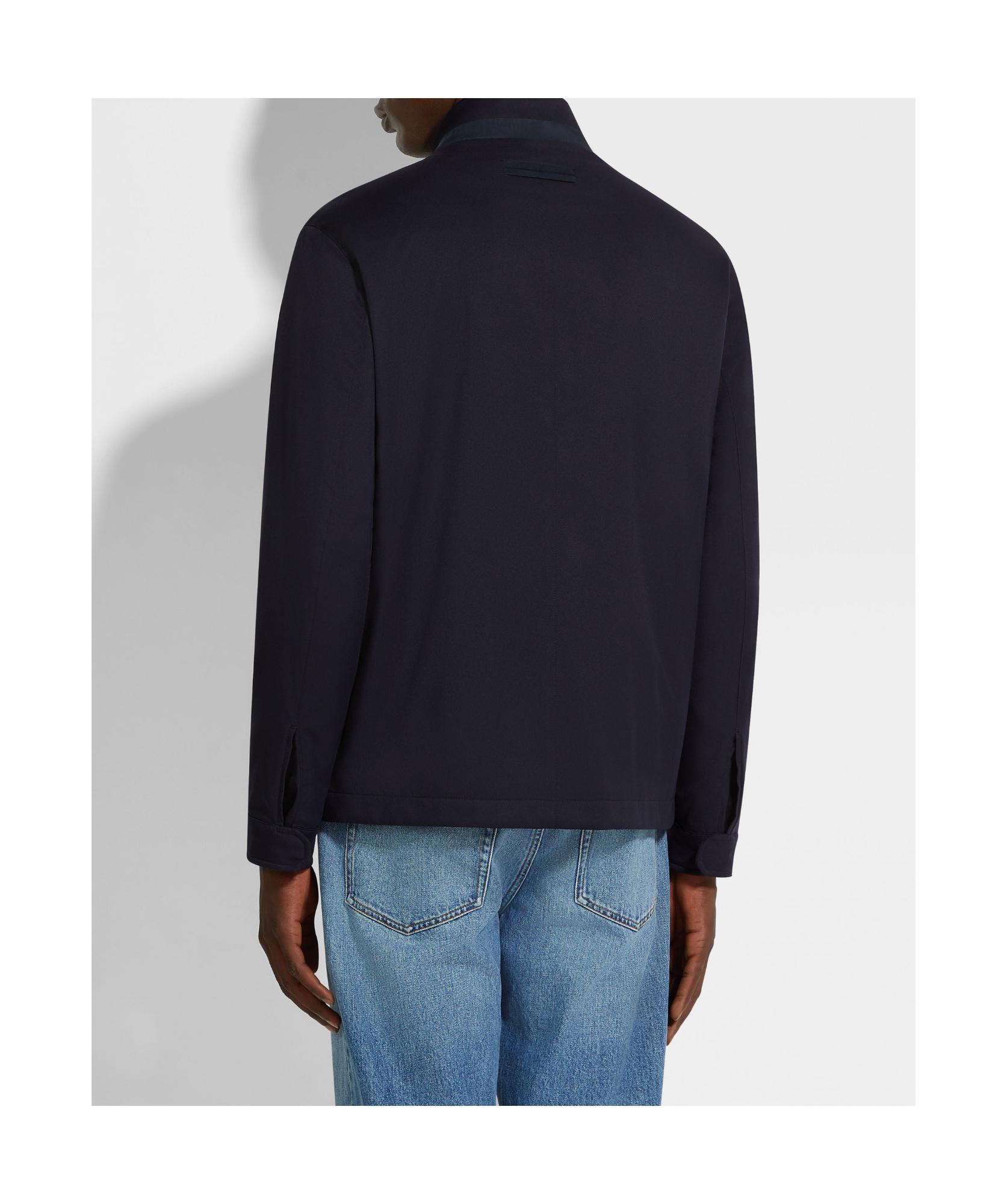 Shop Zegna Field Jacket In Navy Blue