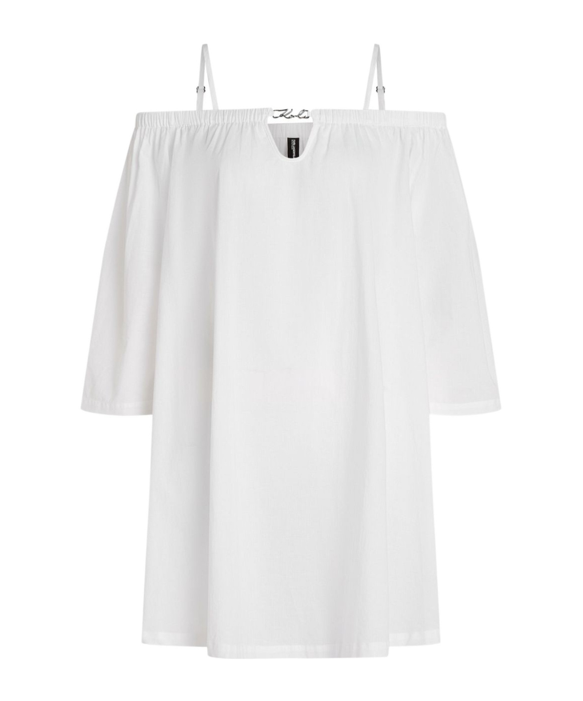 KARL LAGERFELD SIGNATURE-PLAQUE MINIDRESS