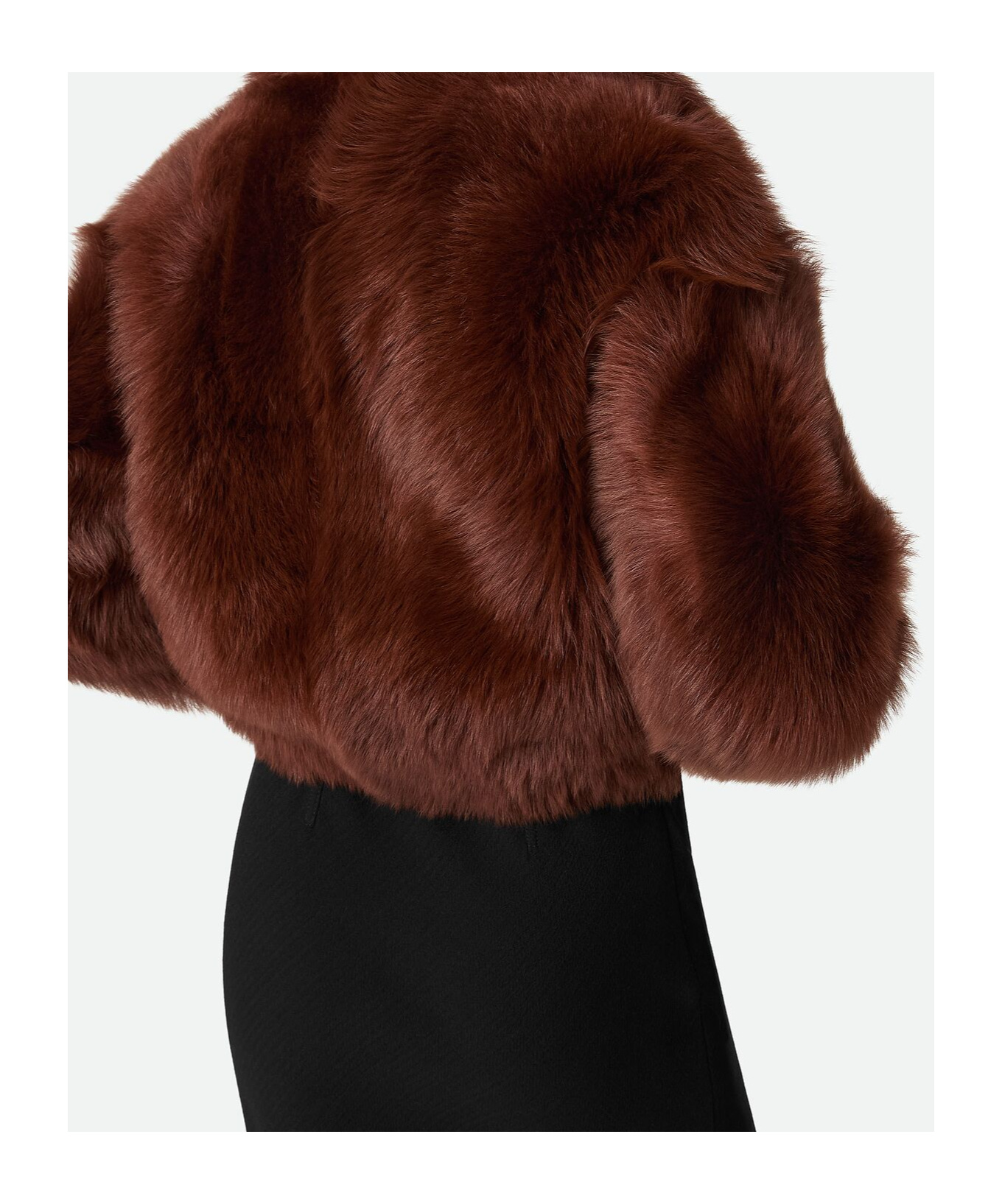 Bottega Veneta Toscana Shearling Cropped Blouson In Brown