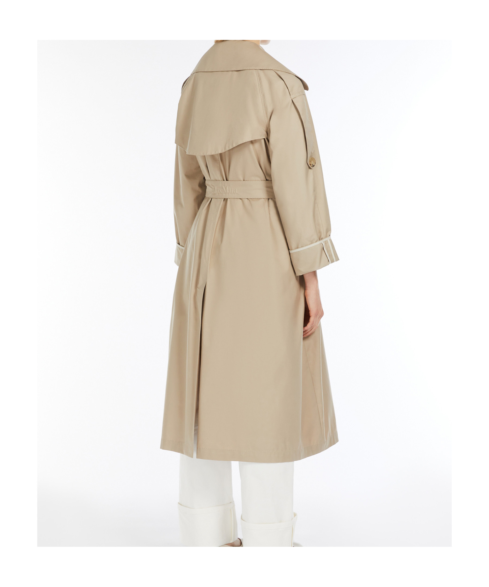 Max Mara Lapel Long-sleeved Coat In Nude