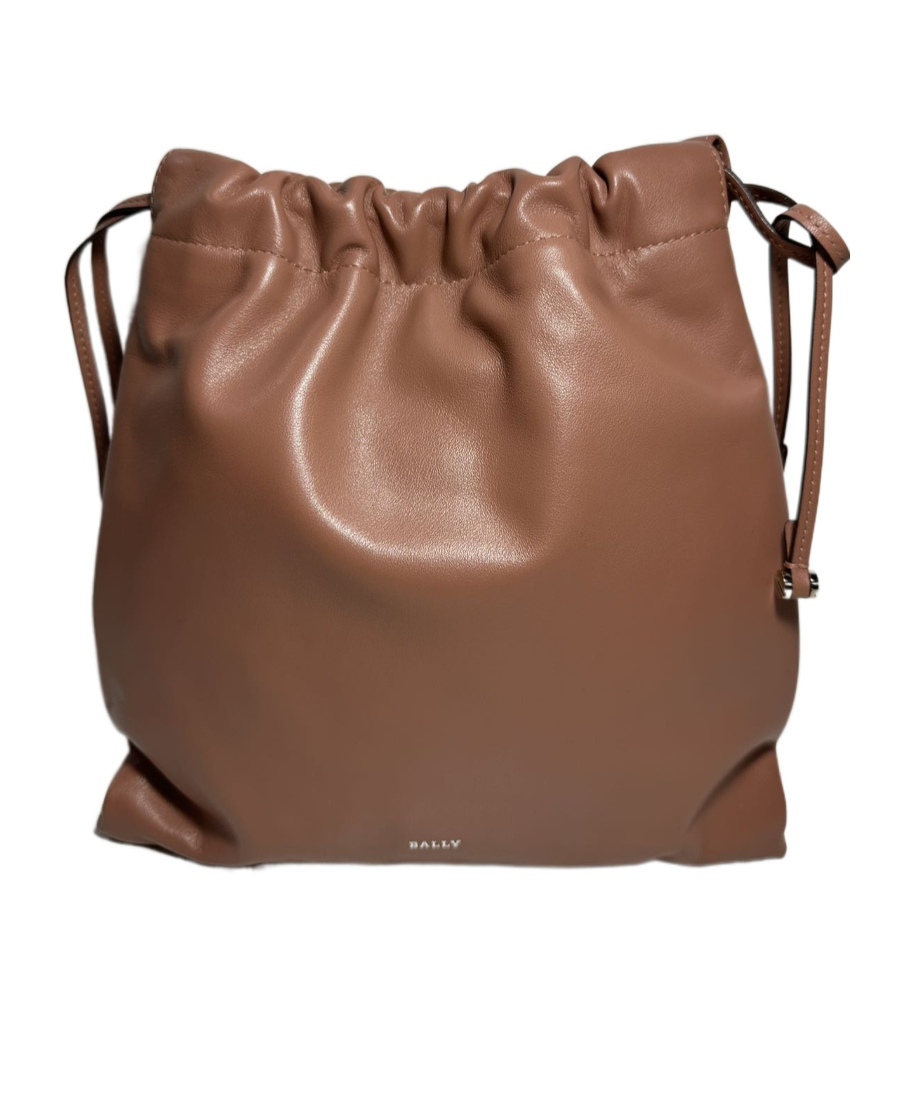 Bally Logo Drawstring Shoulder Bag In Brown