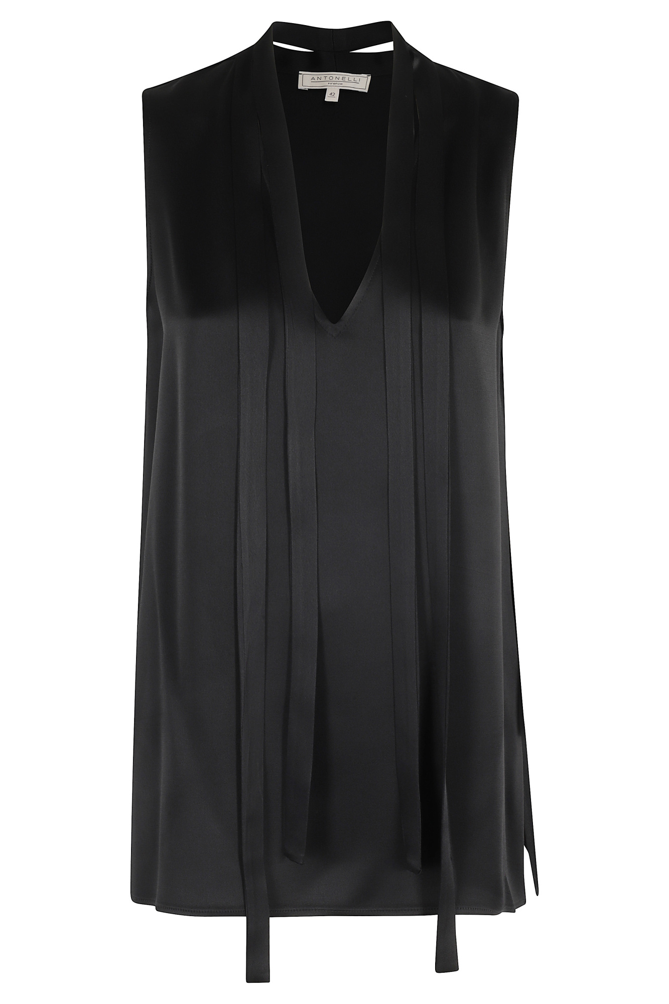 Antonelli Ribbon-detailing Blouse In Black