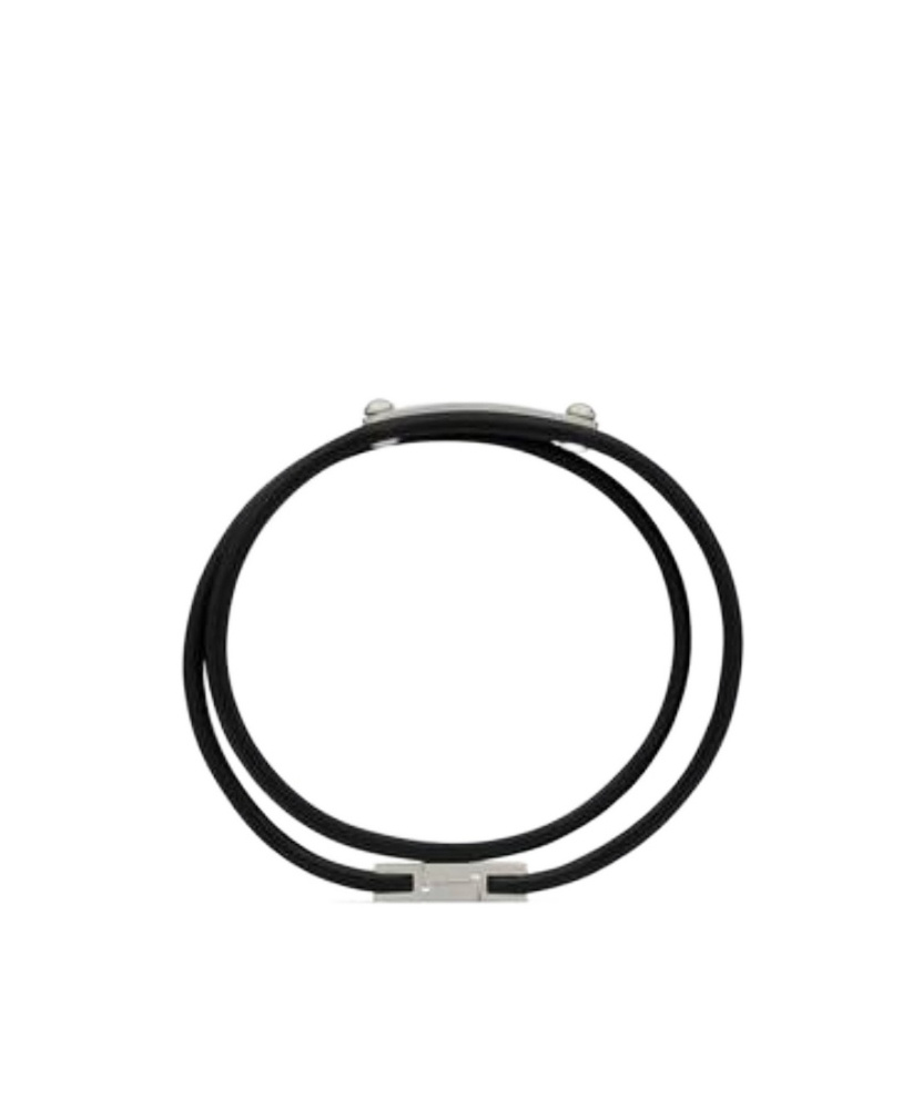 Saint Laurent Ysl Bracciale Nappa Unica In Black