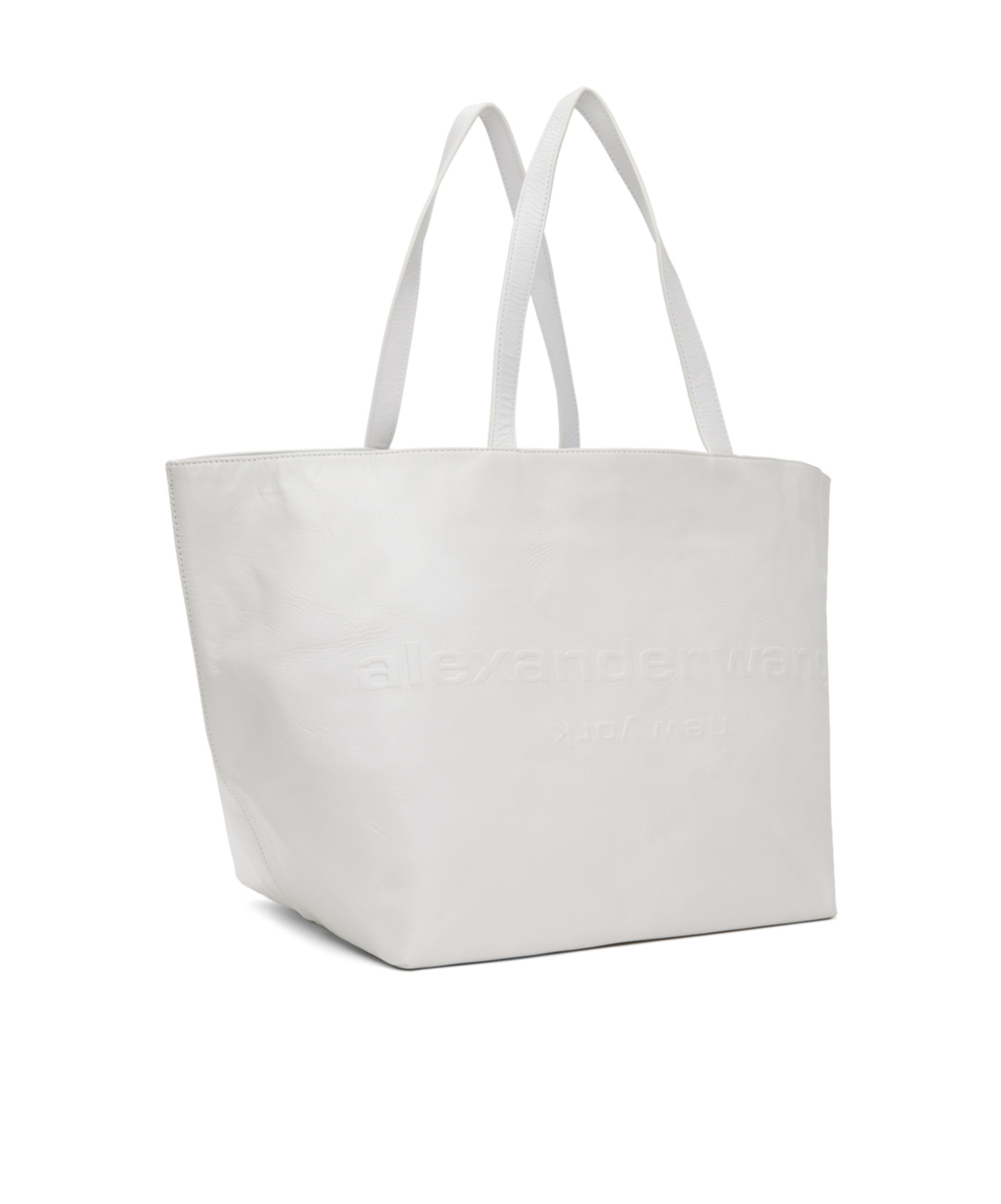 Alexander Wang Large Punch Handbag In White