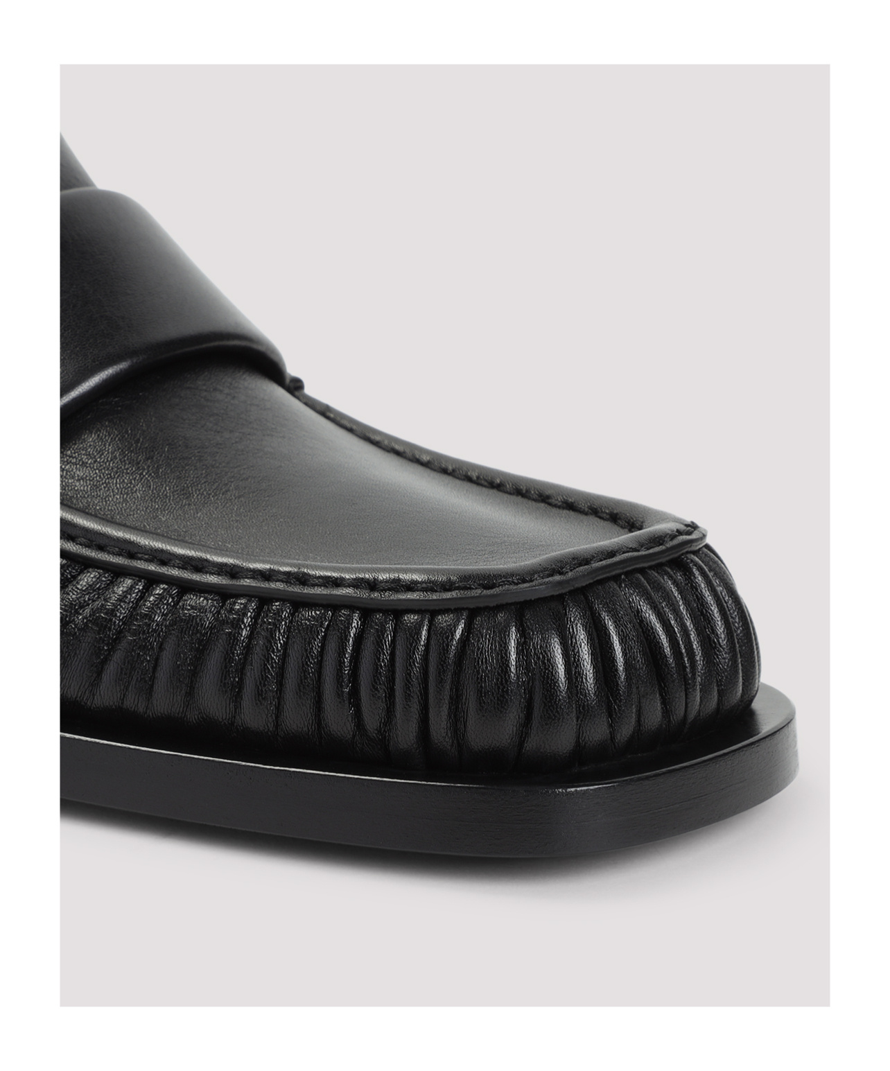 Jil Sander Leather Loafers In Black