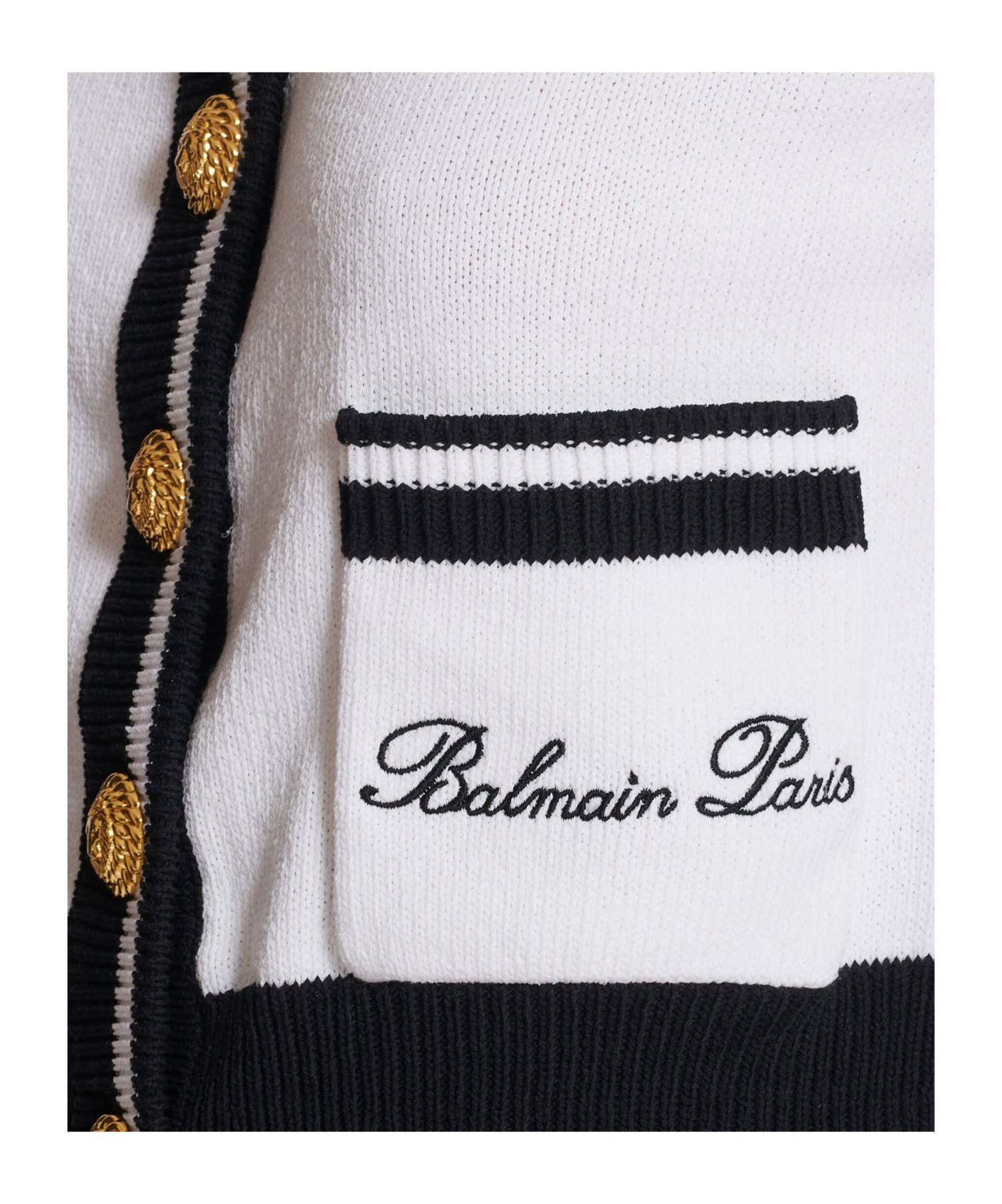 Balmain Signature Logo-embroidered Cardigan In White