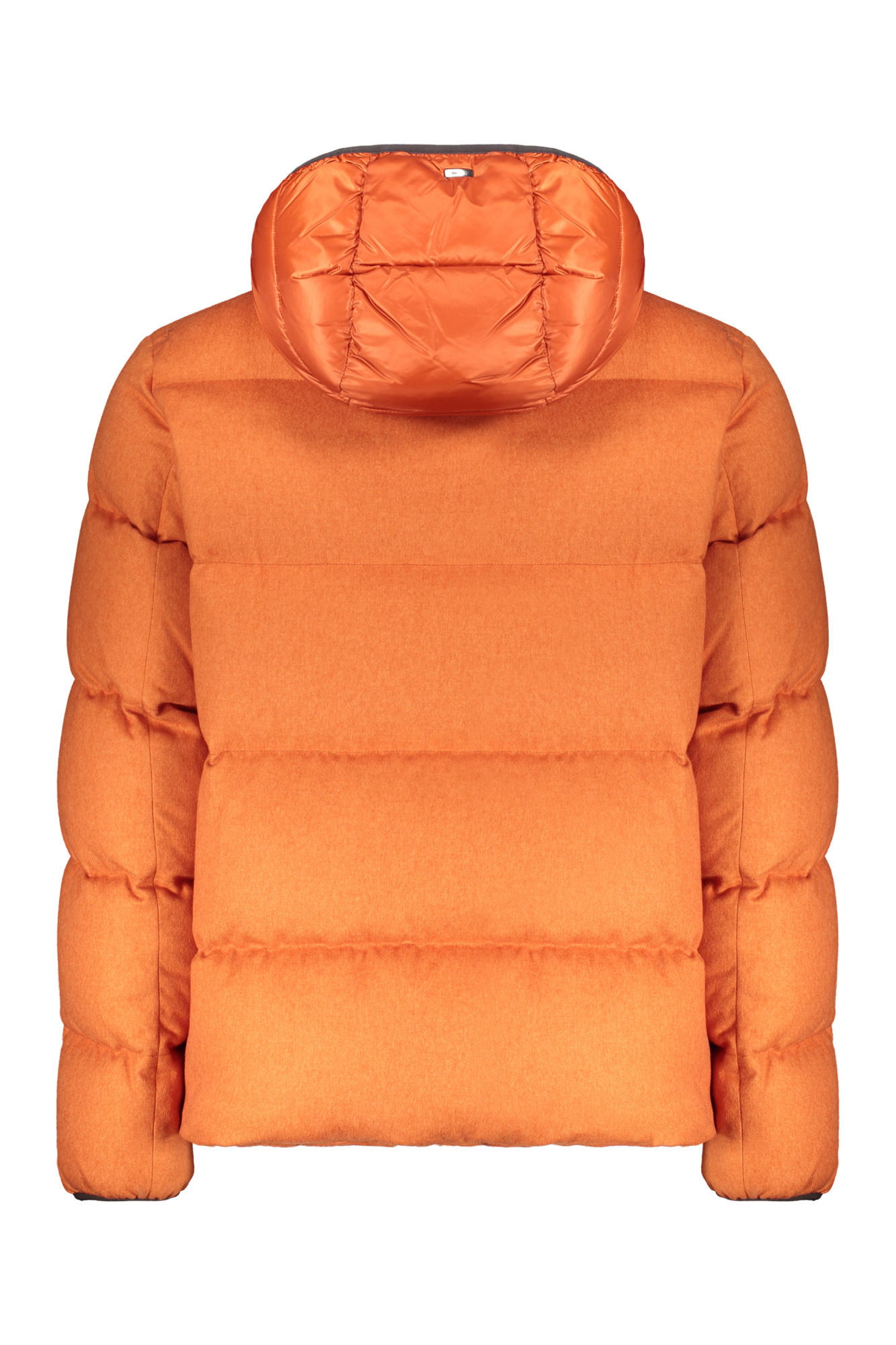 Herno Long-sleeved Down Jacket In Orange