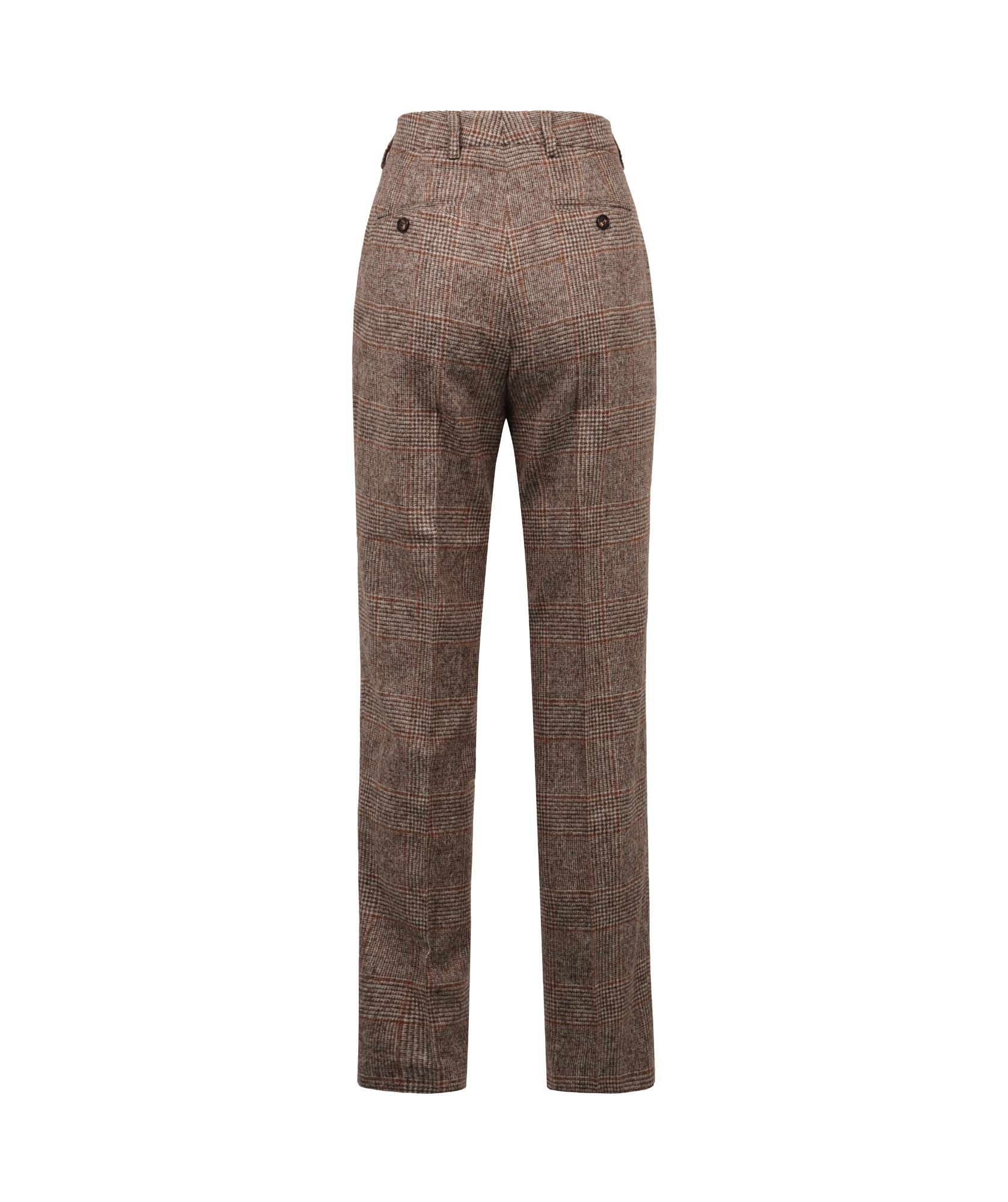 Shop Kiton Checked Trousers In Brown
