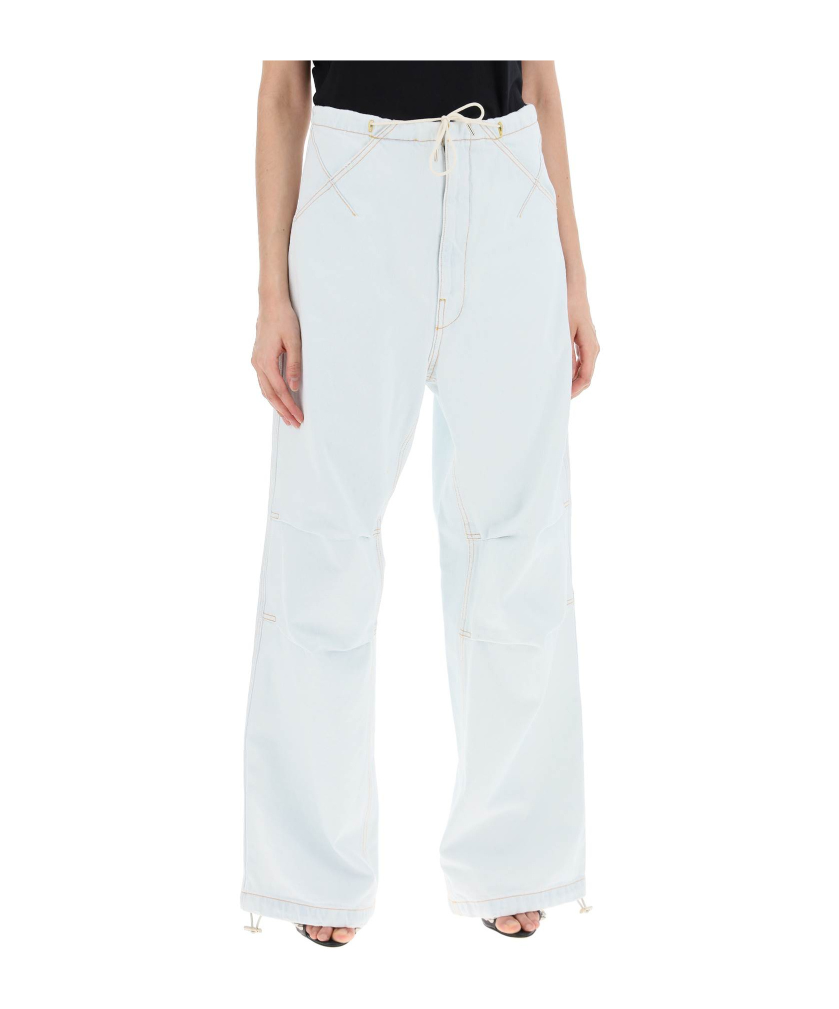 Darkpark Daisy Baggy Jeans In White