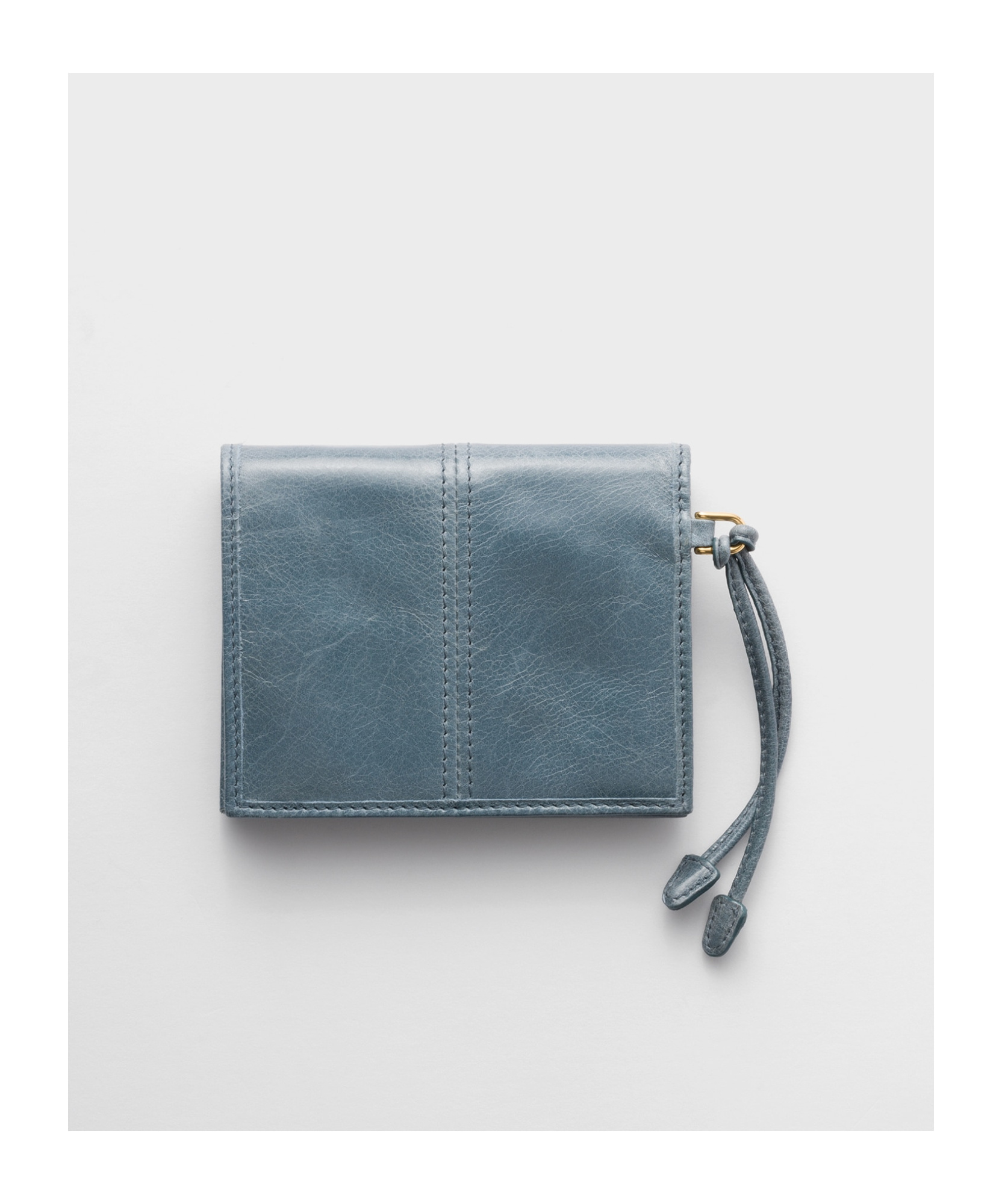 Shop Prada Small Leather Wallet In Gray