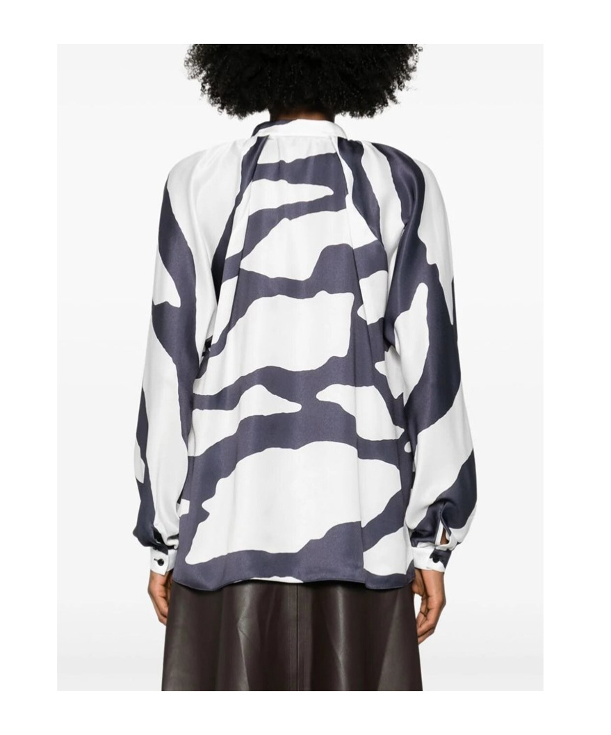 Lanvin Graphic-print Blouse In White