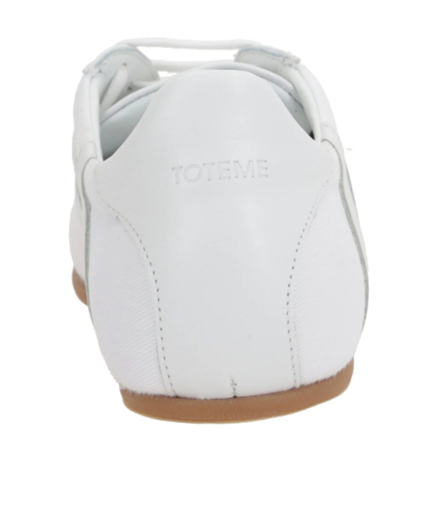 Totême Canvas And Leather Low-top Sneakers In White