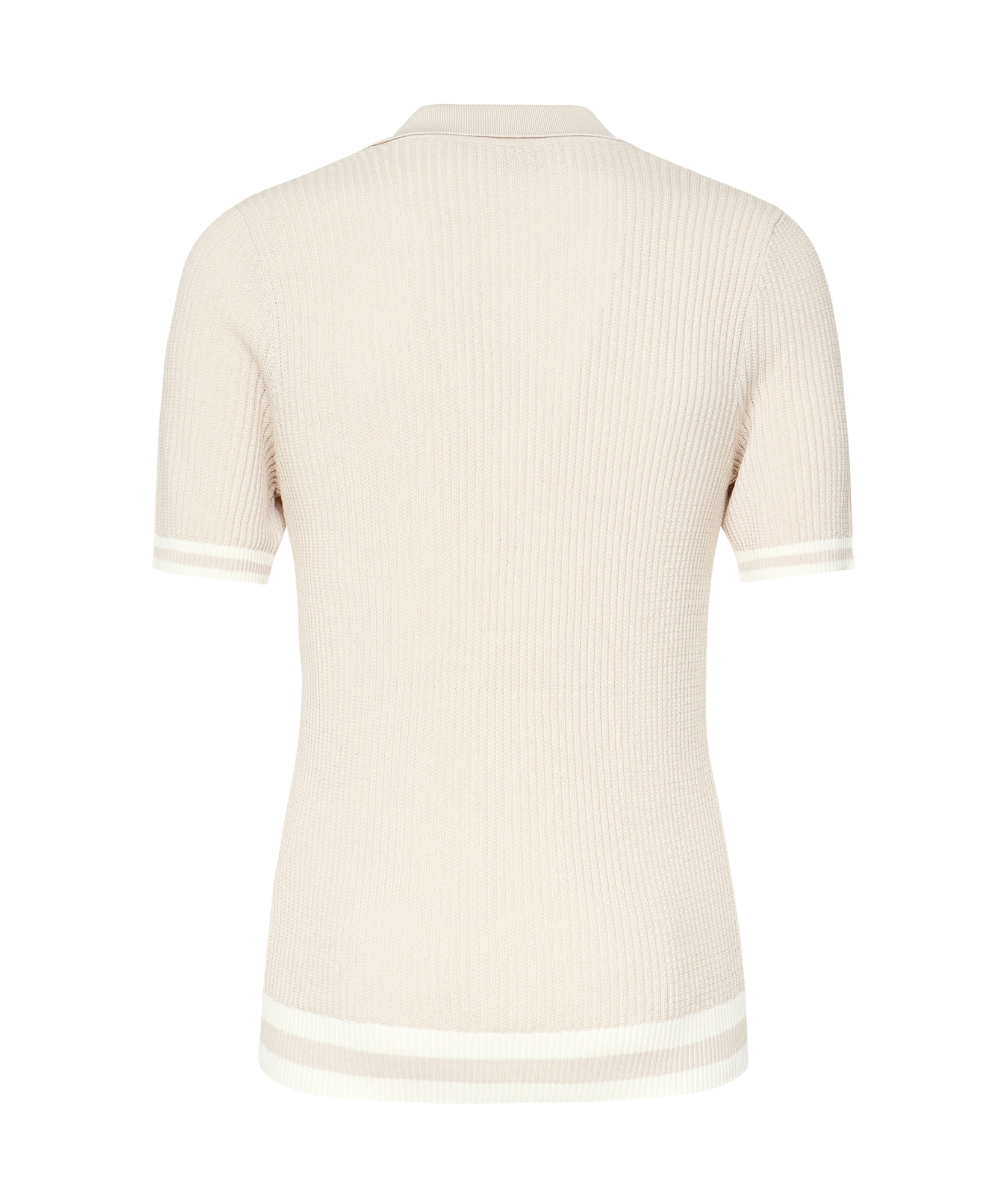 Shop Eleventy Ribbed Short Sleeve Polo Shirt In White