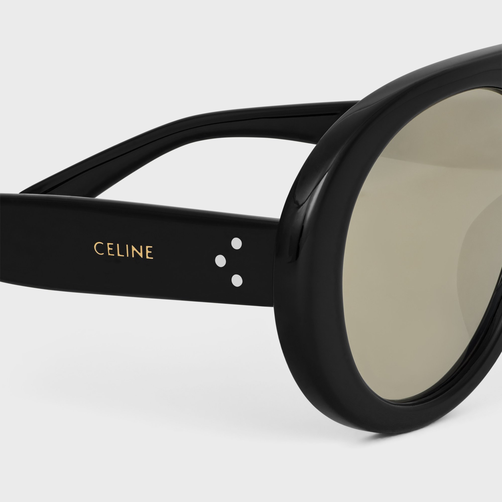Celine Logo Sunglasses In Nude
