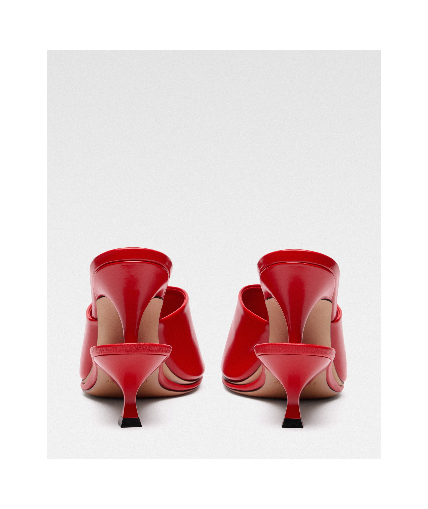 Jacquemus Les Doubles High Heel Sandals In Red