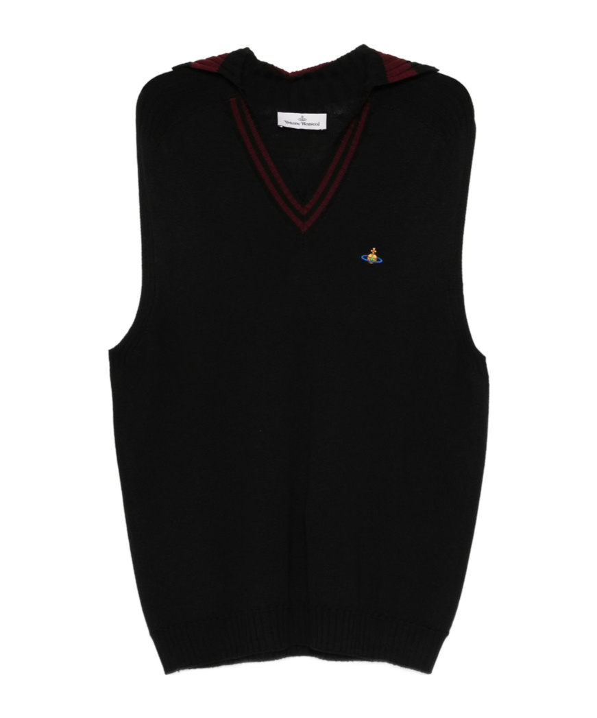 Vivienne Westwood V-neck Sleeveless Knitwear In Black