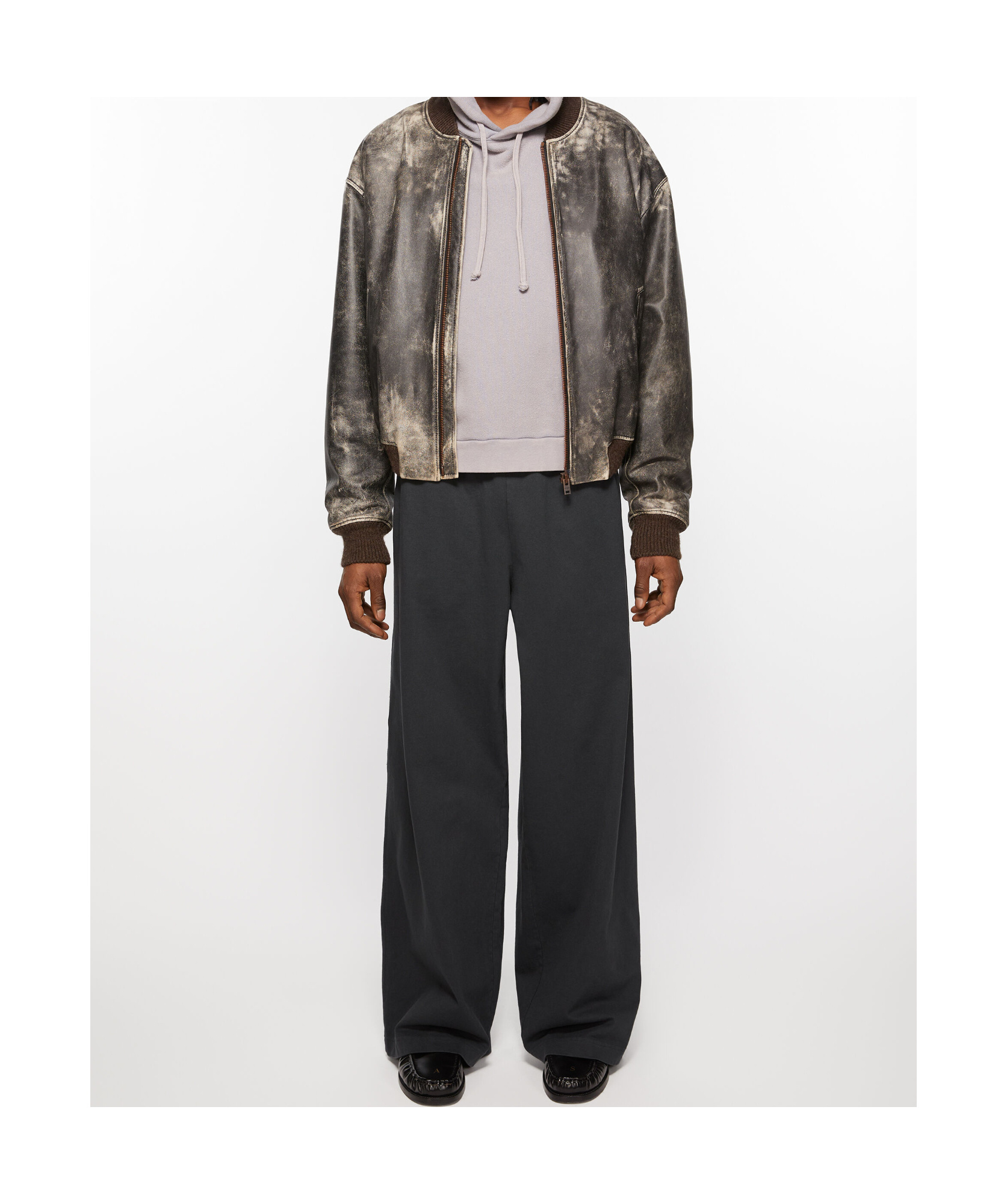 Acne Studios Long-sleeved Pilot Jacket In Black
