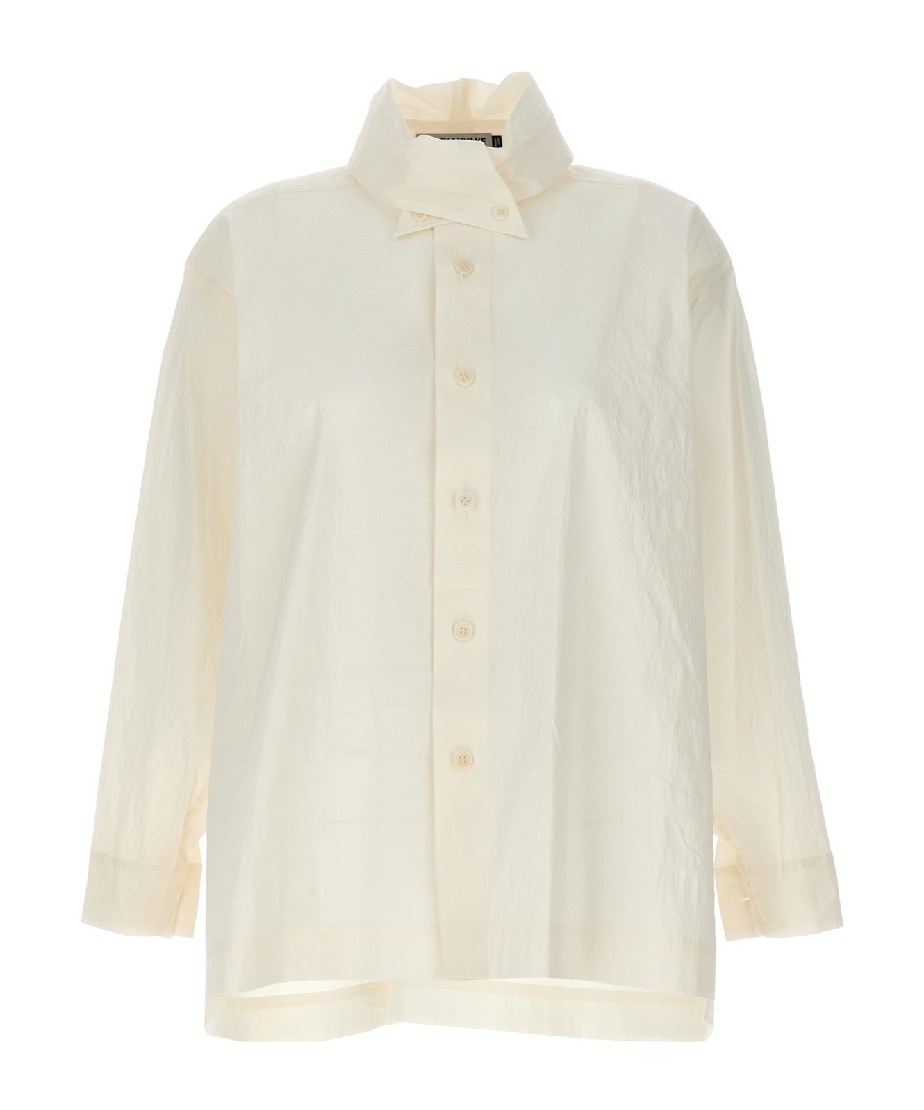 Shop Issey Miyake Crinkled Shirt In White