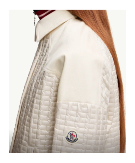 Moncler Long-sleeved Shirt Jacket In Neutral