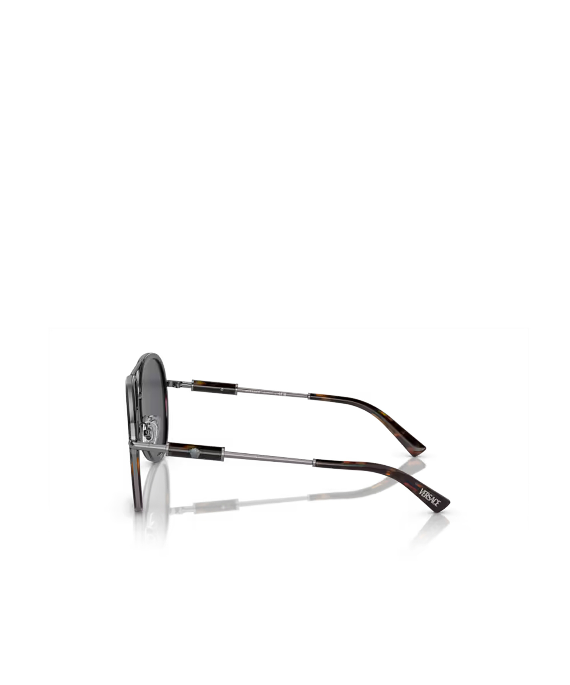 Versace Geometric Frame Sunglasses In Black