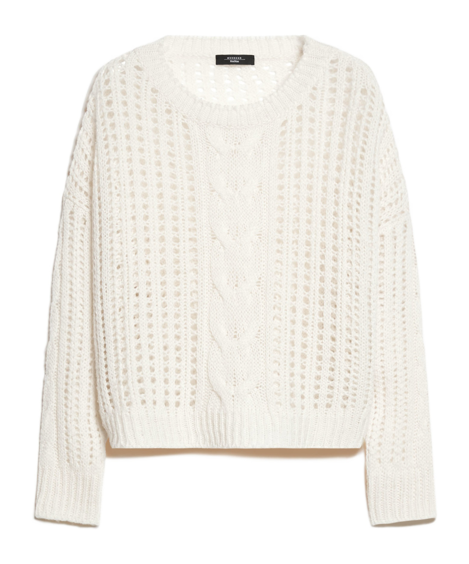 Weekend Max Mara Large Silhouette Wool Sweater In White