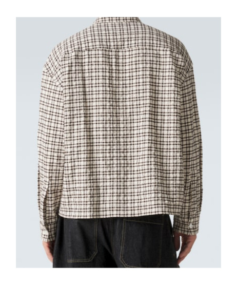 Studio Nicholson Checked-pattern Button-fastening Shirt In Brown