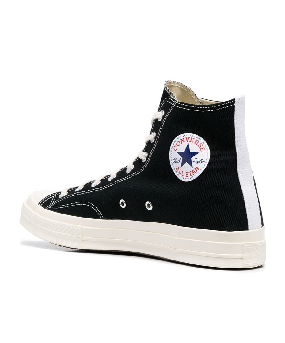 COMME DES GARÇONS LACE-UP HIGH-TOP CANVAS SHOES
