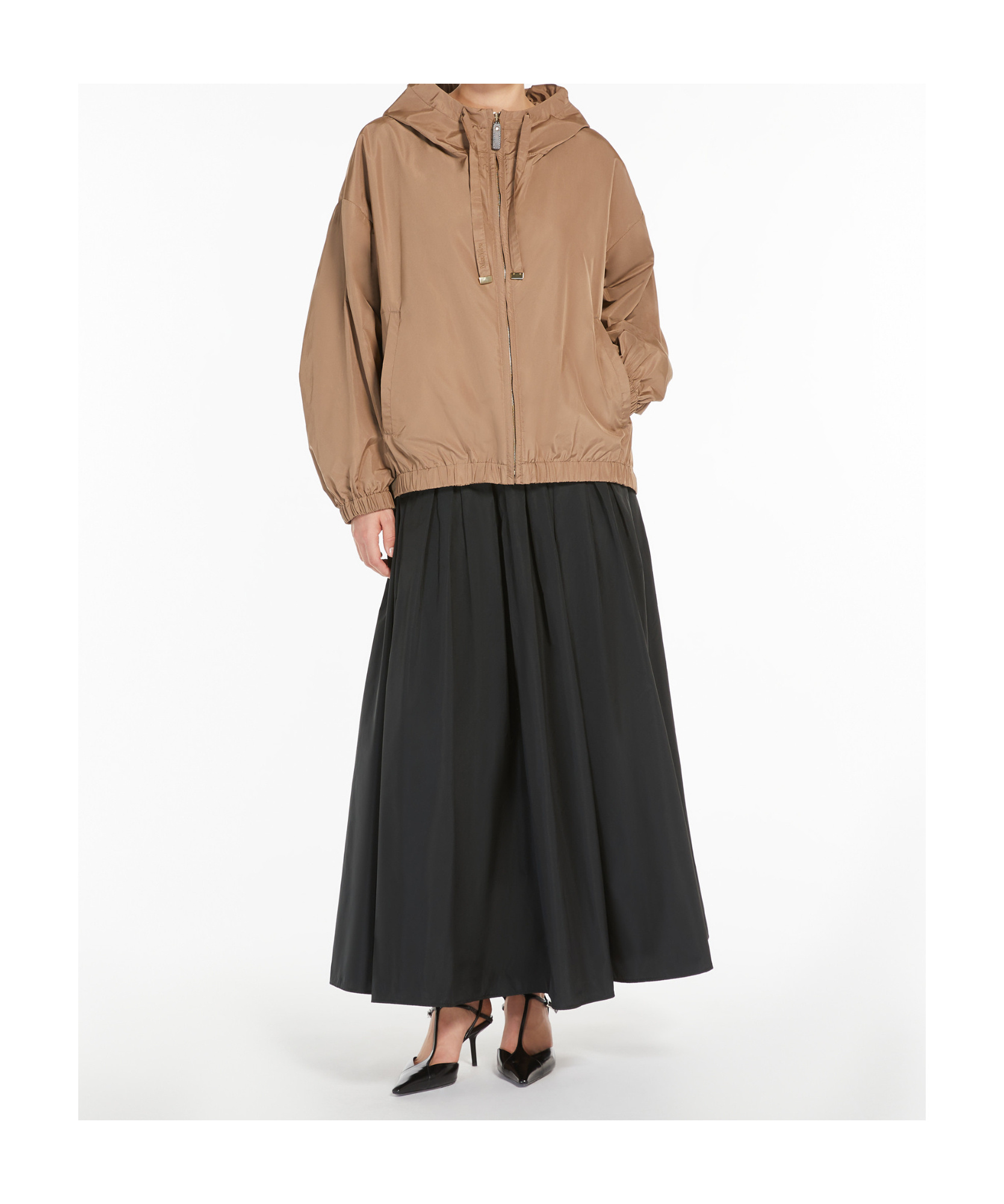 Max Mara Long-sleeved Casual Jacket In Brown