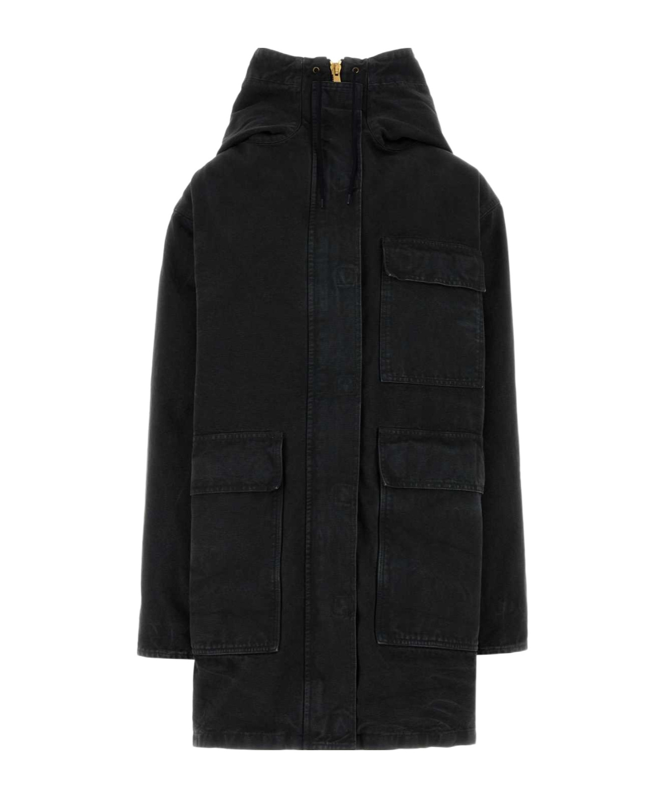 Prada Long-sleeved Casual Jacket In Black