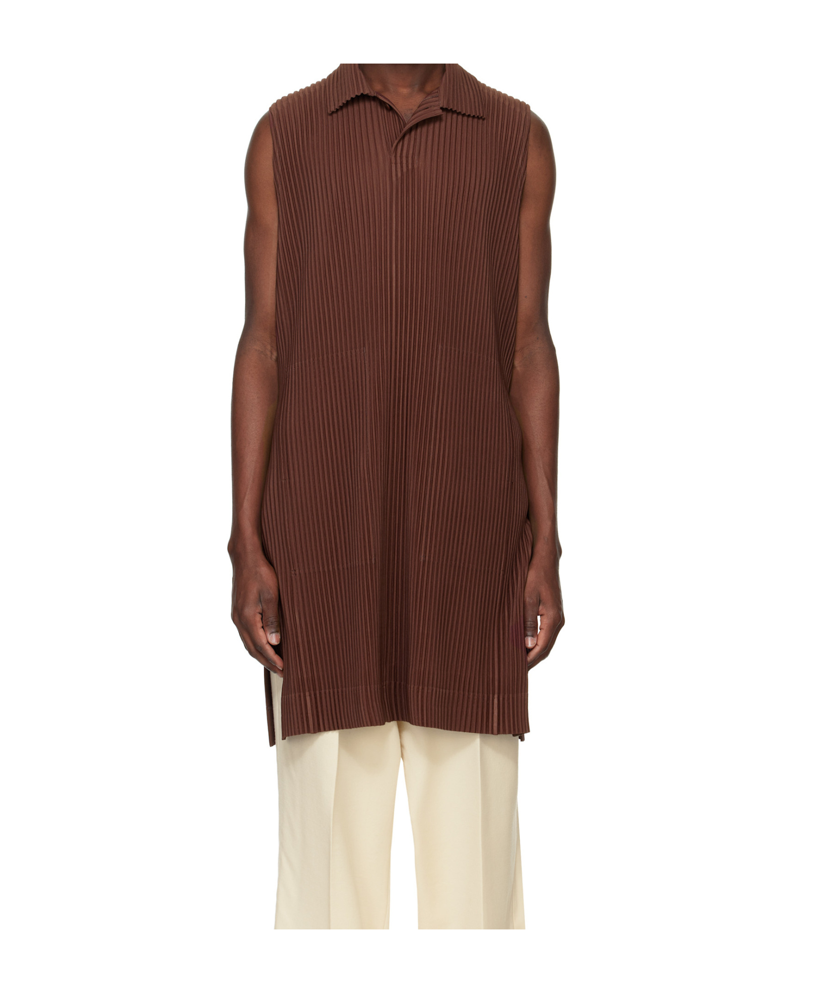 Issey Miyake Brown Monthly Color February Polo In Brown