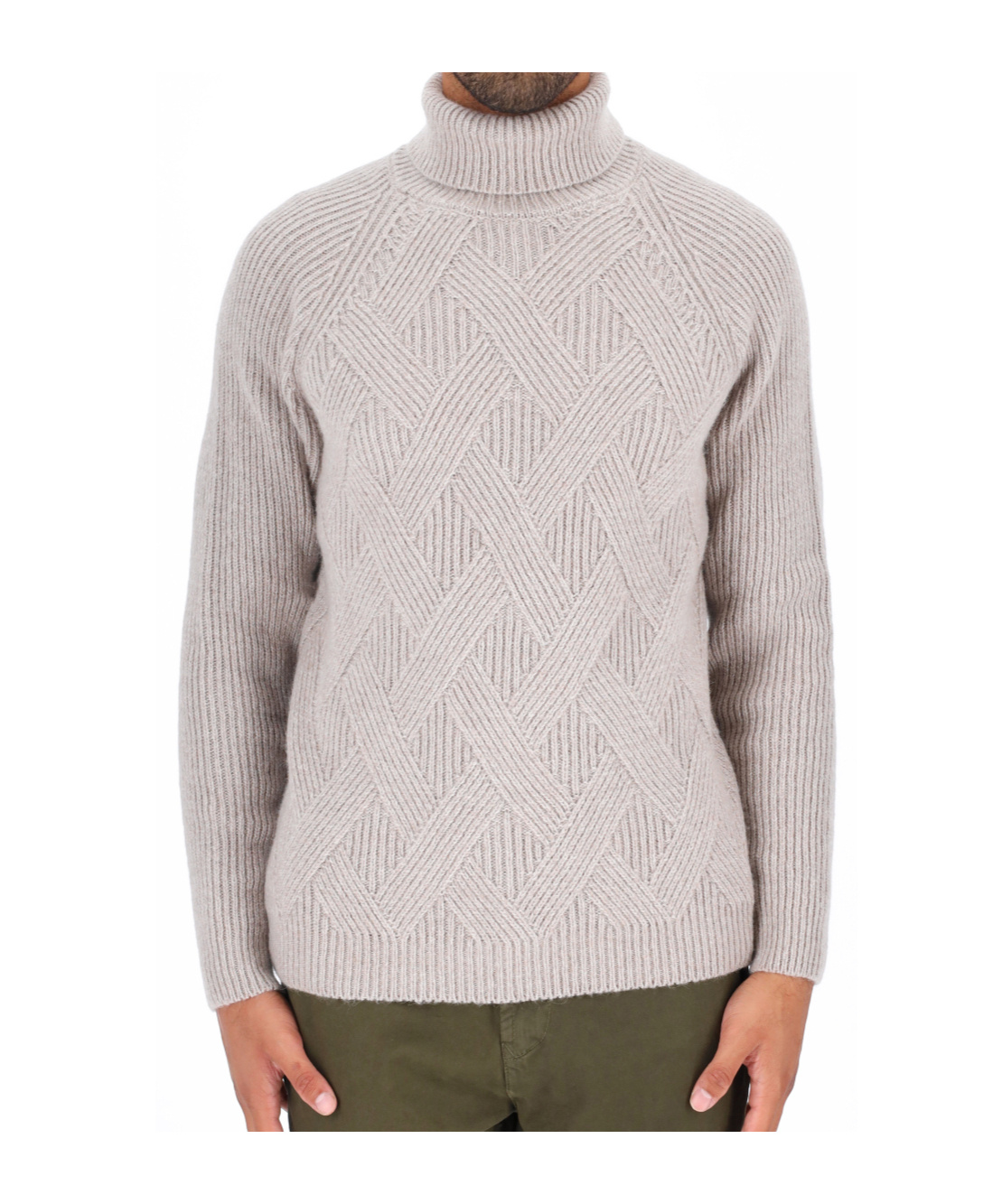 Peserico Turtleneck Long Sleeve Sweater In Gray
