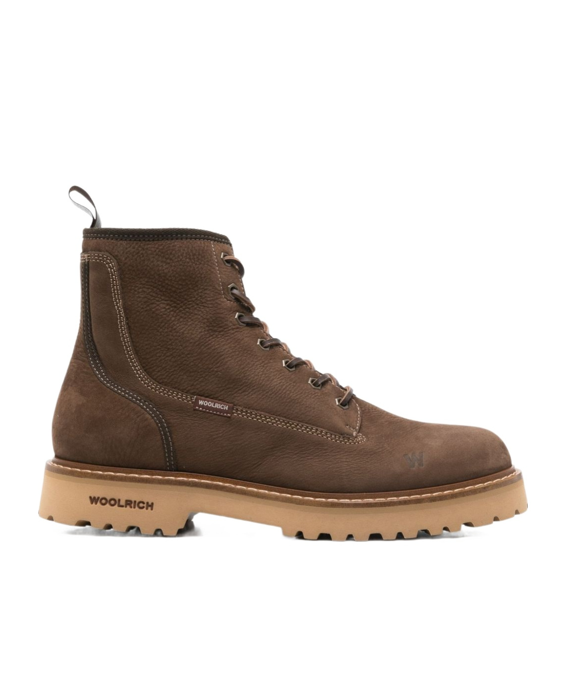 Woolrich 40mm Lace-up Leather Boots In Brown