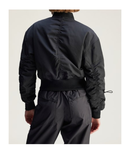 Adidas By Stella Mccartney Knitted Pilot Short Jacket In Black