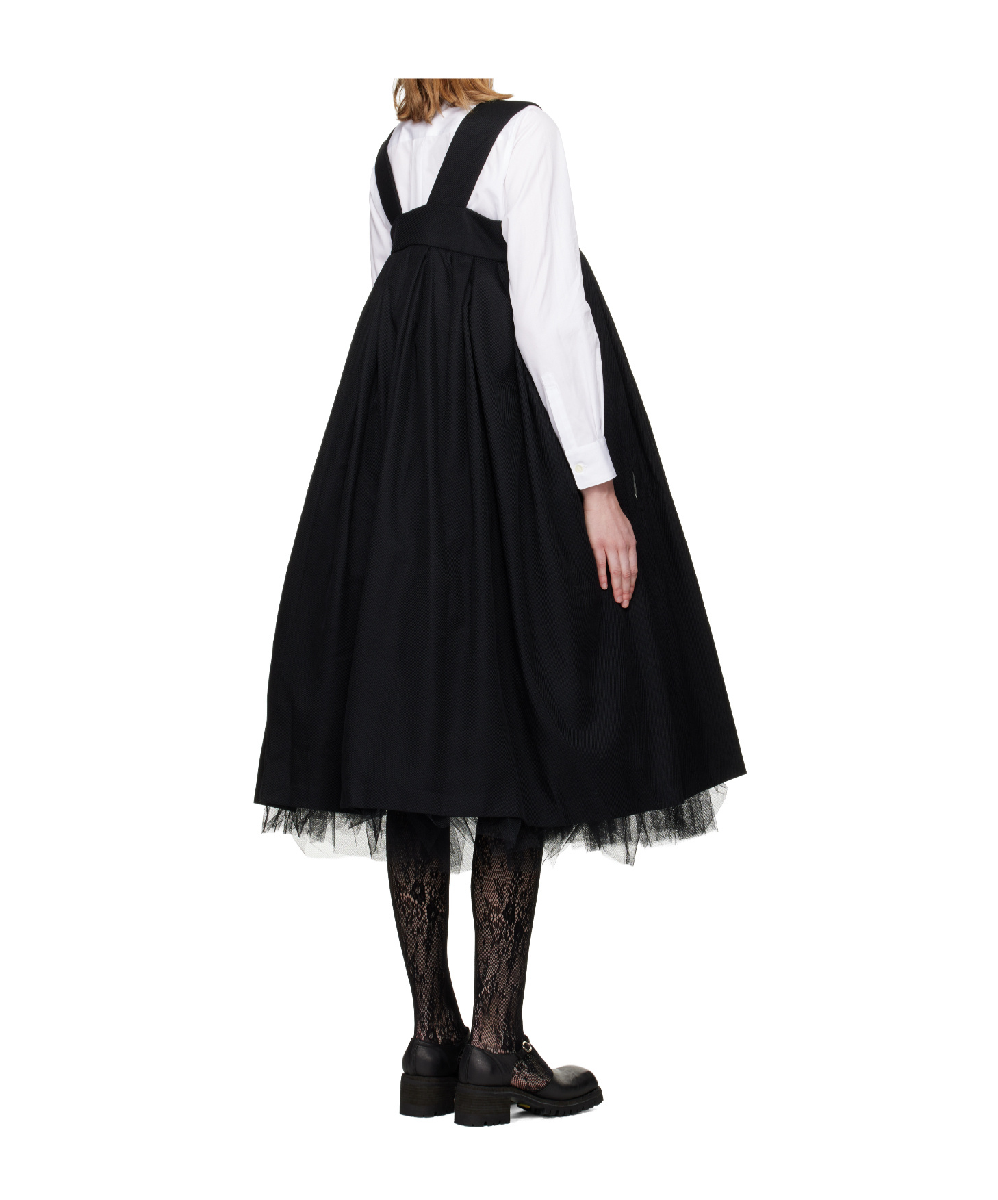 Comme Des Garçons Pleated Dress In Black