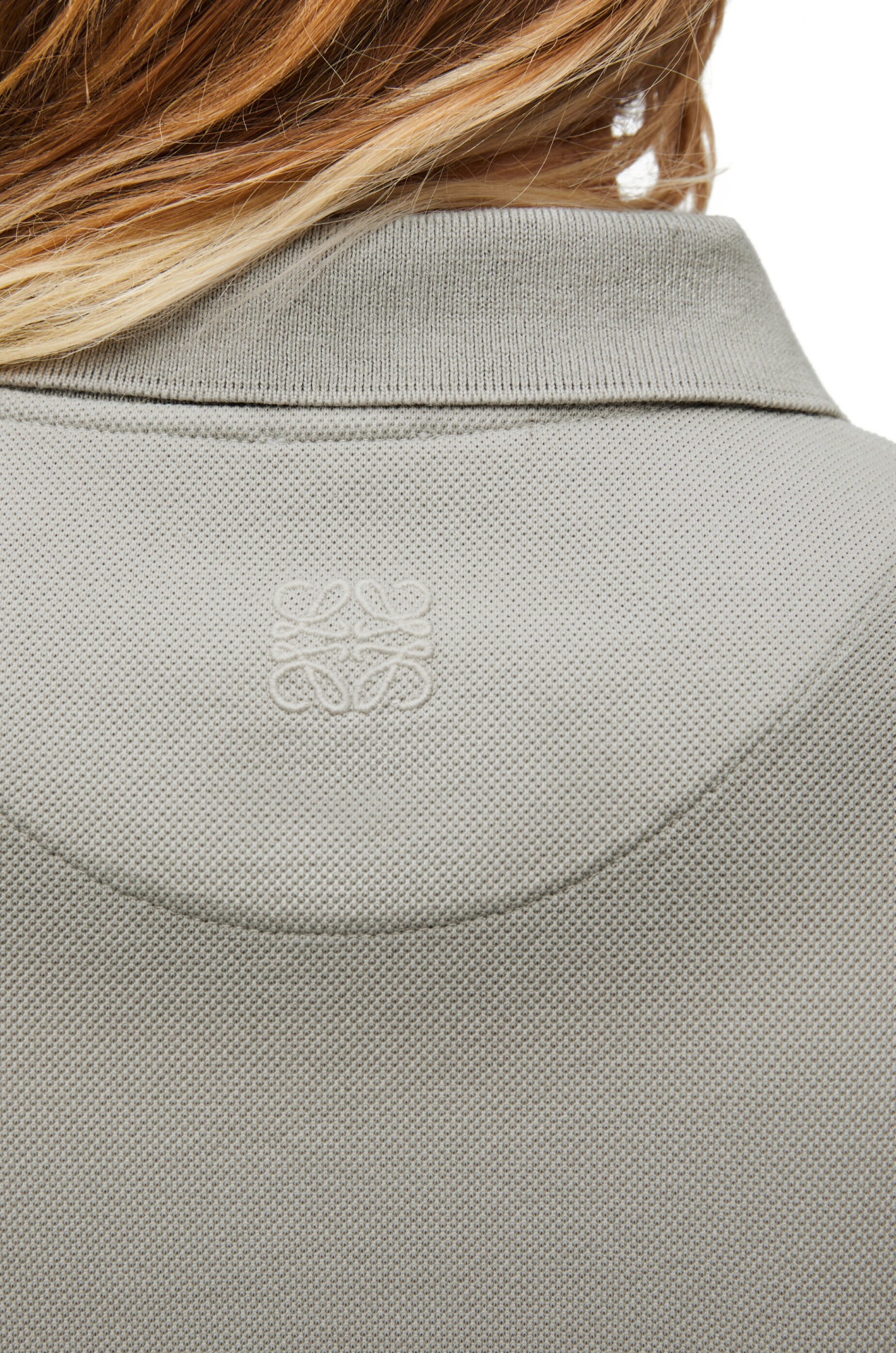 Loewe Faded-effect Short-sleeve Polo Shirt In Gray
